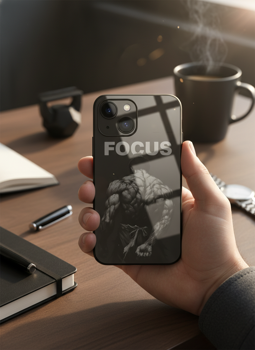 Focus Premium Glass Back Cover For iPhone 14-17 Models The Case & Co India