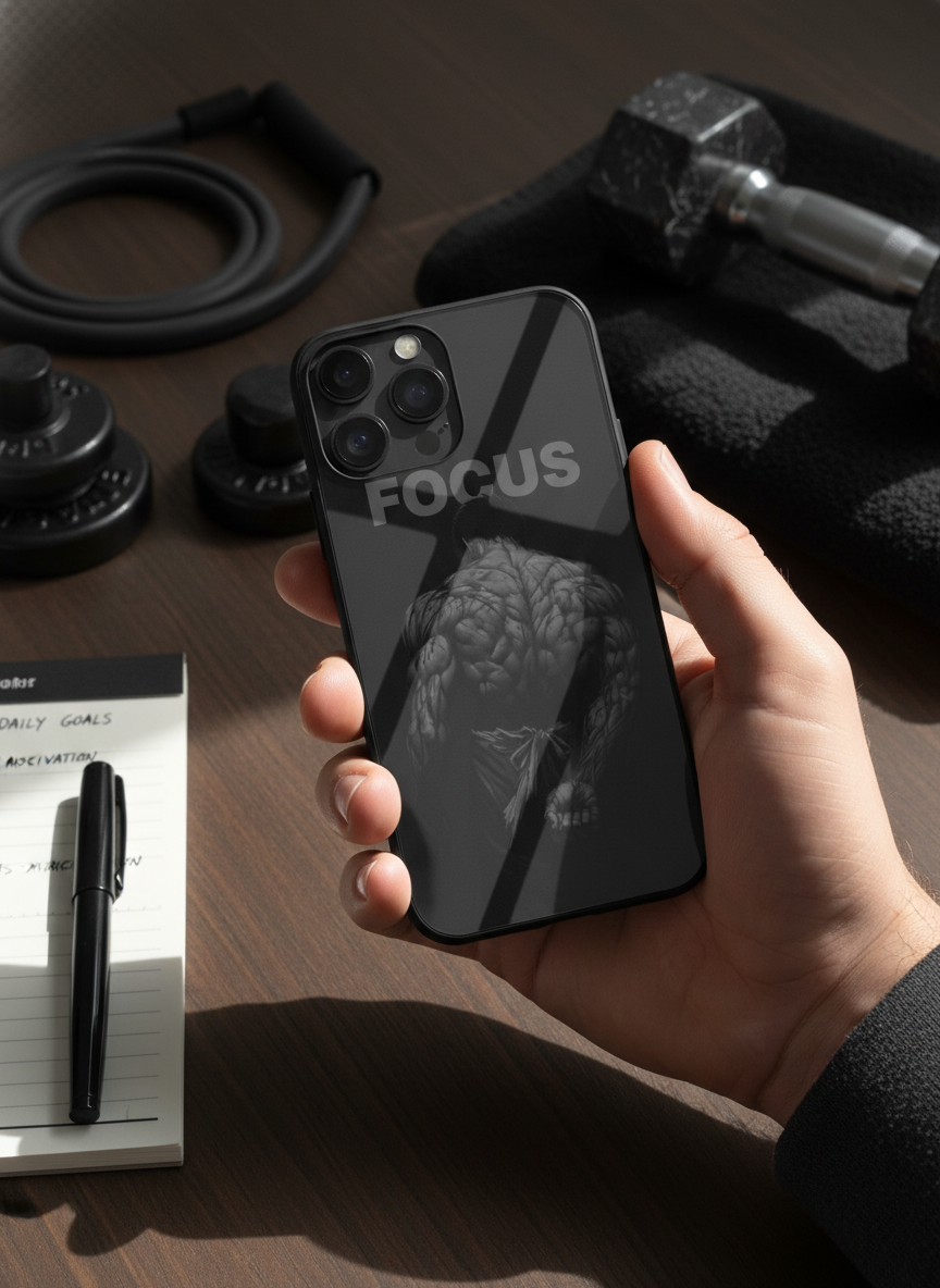 Focus Premium Glass Back Cover For iPhone 14-17 Models The Case & Co India