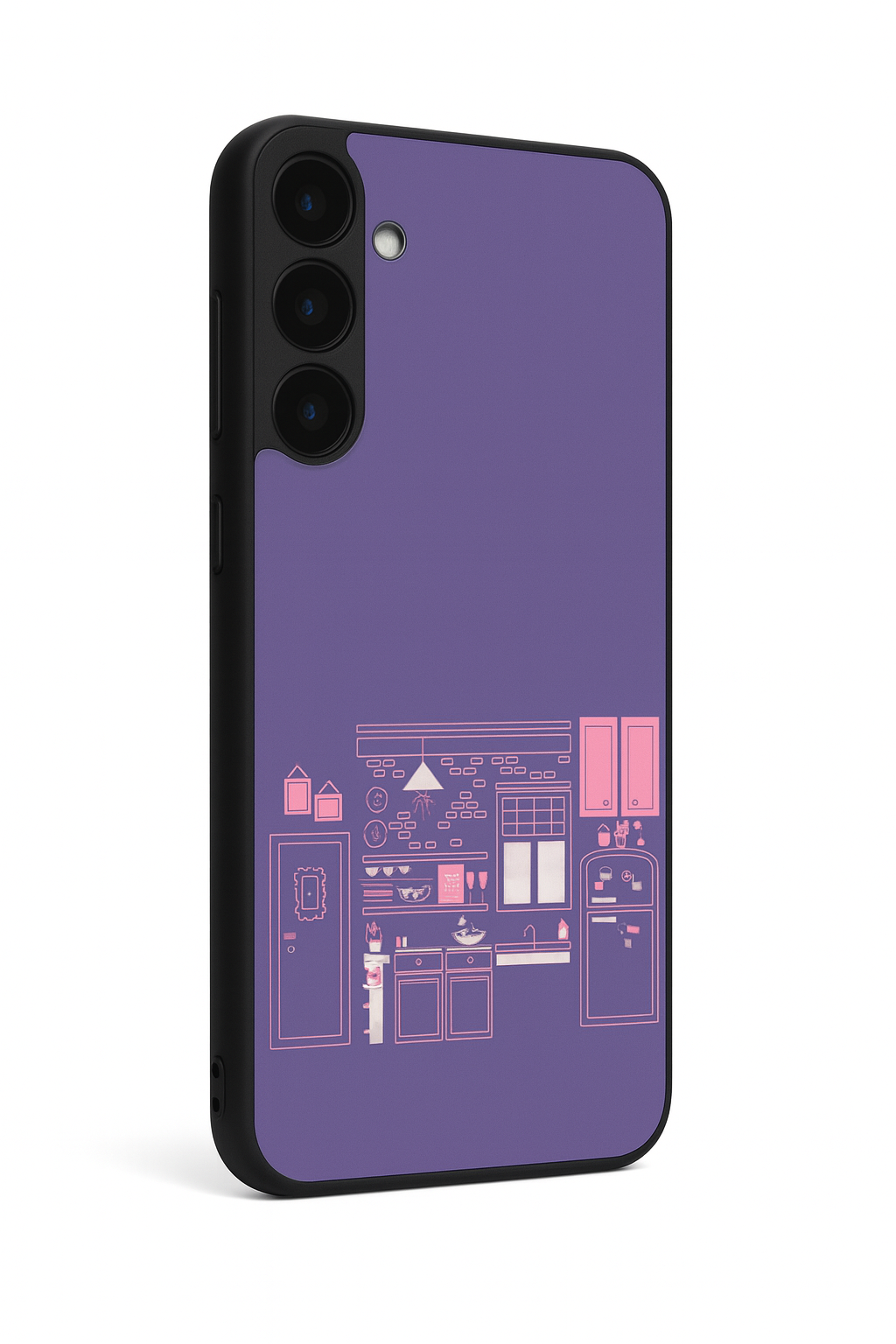 FRIENDS Purple Door Dreams Premium Glass Back Cover For Galaxy S, A, M & F Series The Case & Co