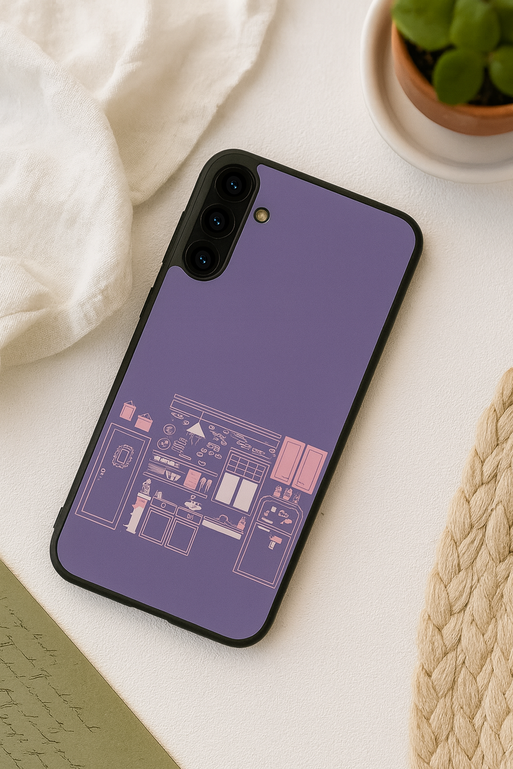 FRIENDS Purple Door Dreams Premium Glass Back Cover For Galaxy S Series The Case & Co India