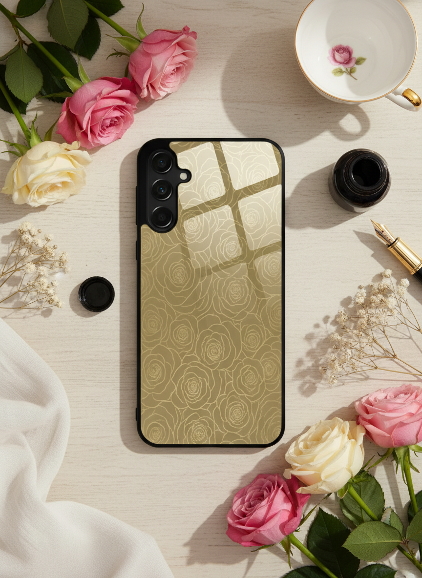 Gilded Rose Premium Glass Back Cover For Galaxy S Series The Case & Co India