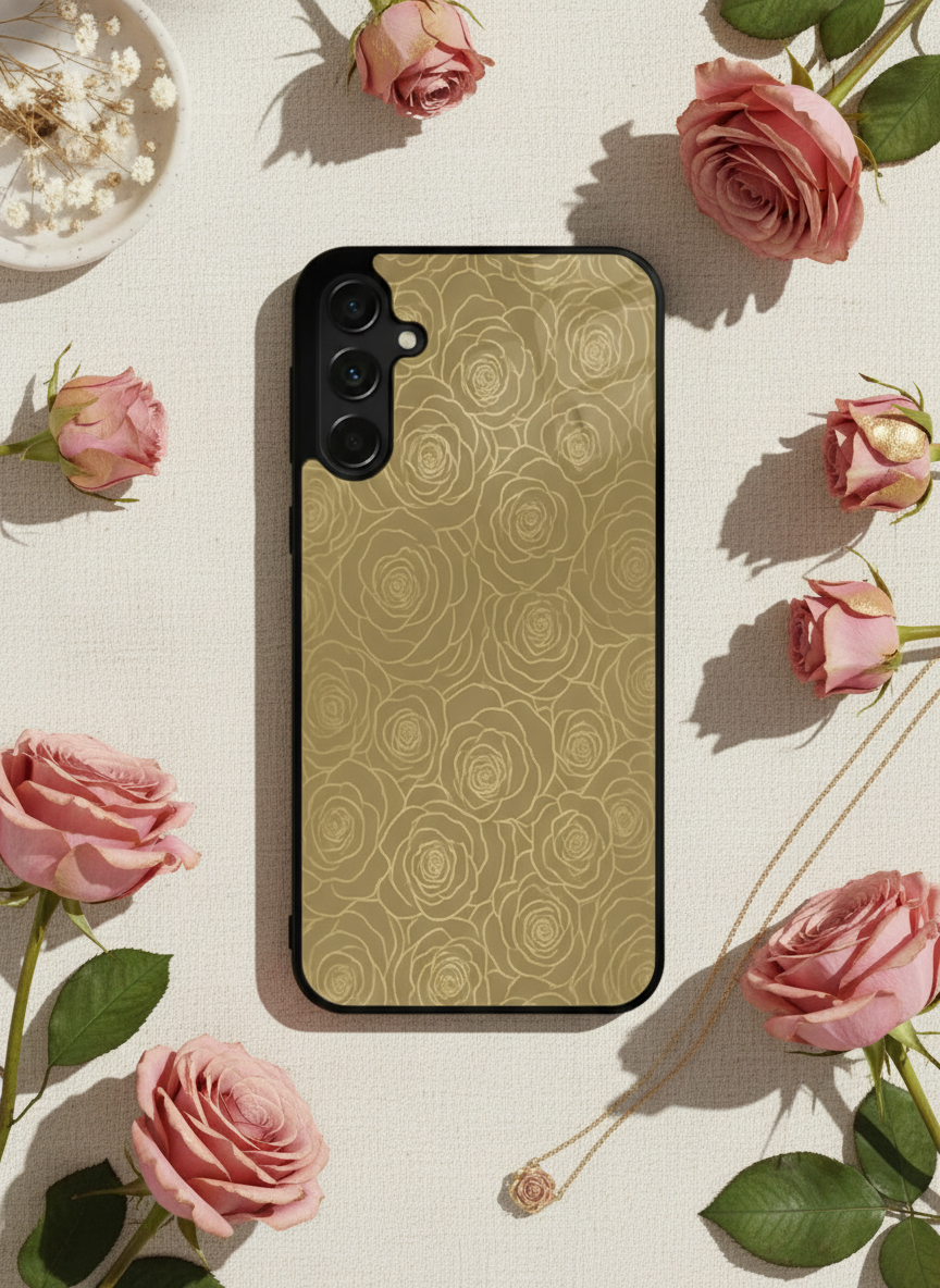 Gilded Rose Premium Glass Back Cover For Galaxy S Series The Case & Co India