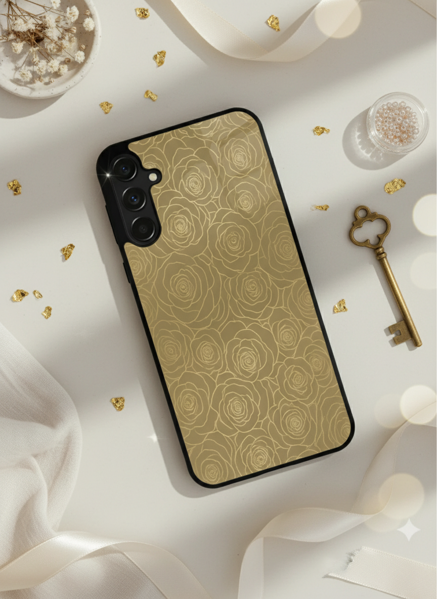 Gilded Rose Premium Glass Back Cover For Galaxy S Series The Case & Co India