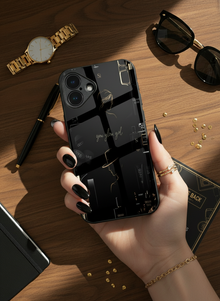 Glow & Grace Mono Frame Glass Back Cover For iPhone 14-17 Models