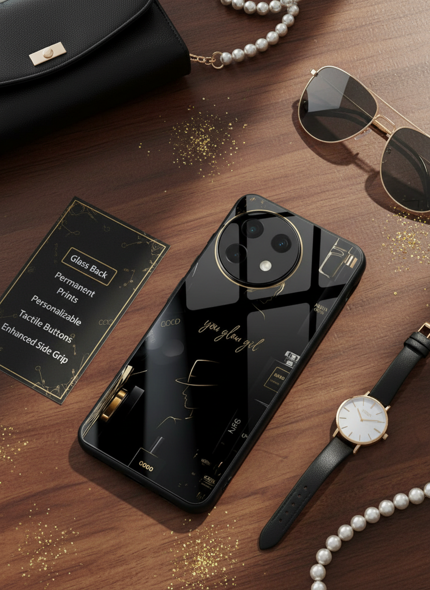 Glow & Grace Premium Glass Back Cover For One Plus 13, 12, 11, 10 The Case & Co India