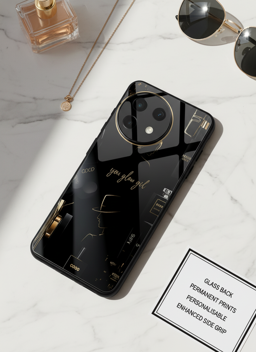 Glow & Grace Premium Glass Back Cover For One Plus 13, 12, 11, 10 The Case & Co India