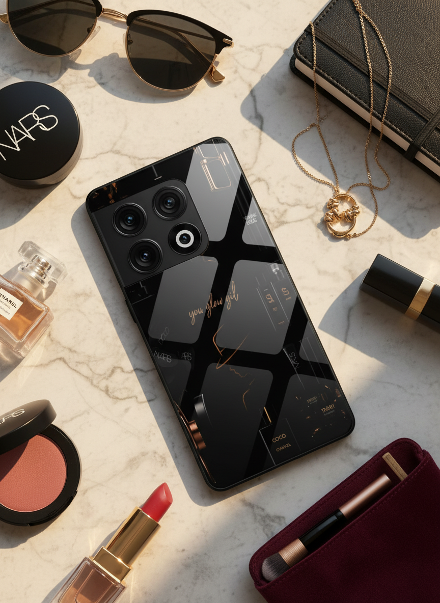 Glow & Grace Premium Glass Back Cover For One Plus 13, 12, 11, 10 The Case & Co India
