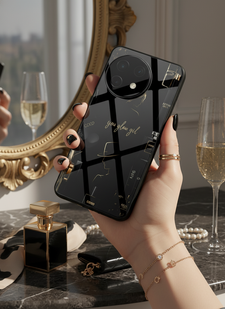 Glow & Grace Premium Glass Back Cover For One Plus 13, 12, 11, 10 The Case & Co India