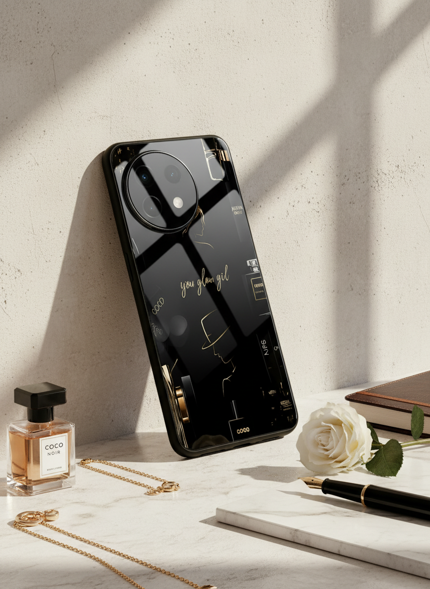 Glow & Grace Premium Glass Back Cover For One Plus 13, 12, 11, 10 The Case & Co India
