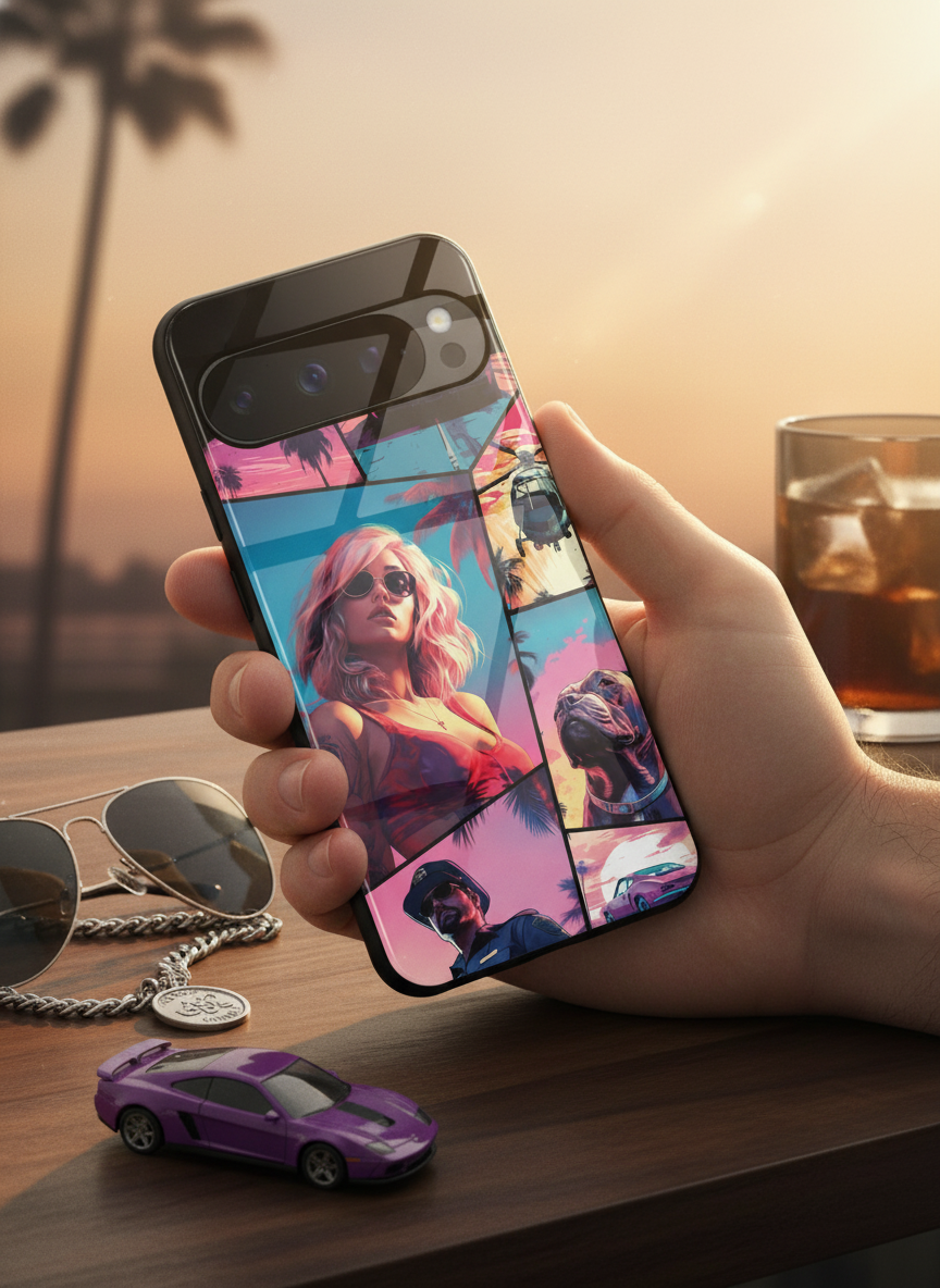 GTA loading Premium Glass Back Cover For Google Pixel 7,8,9,10 Series The Case & Co India