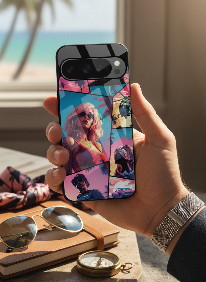 GTA loading Premium Glass Back Cover For Google Pixel 7,8,9,10 Series The Case & Co India