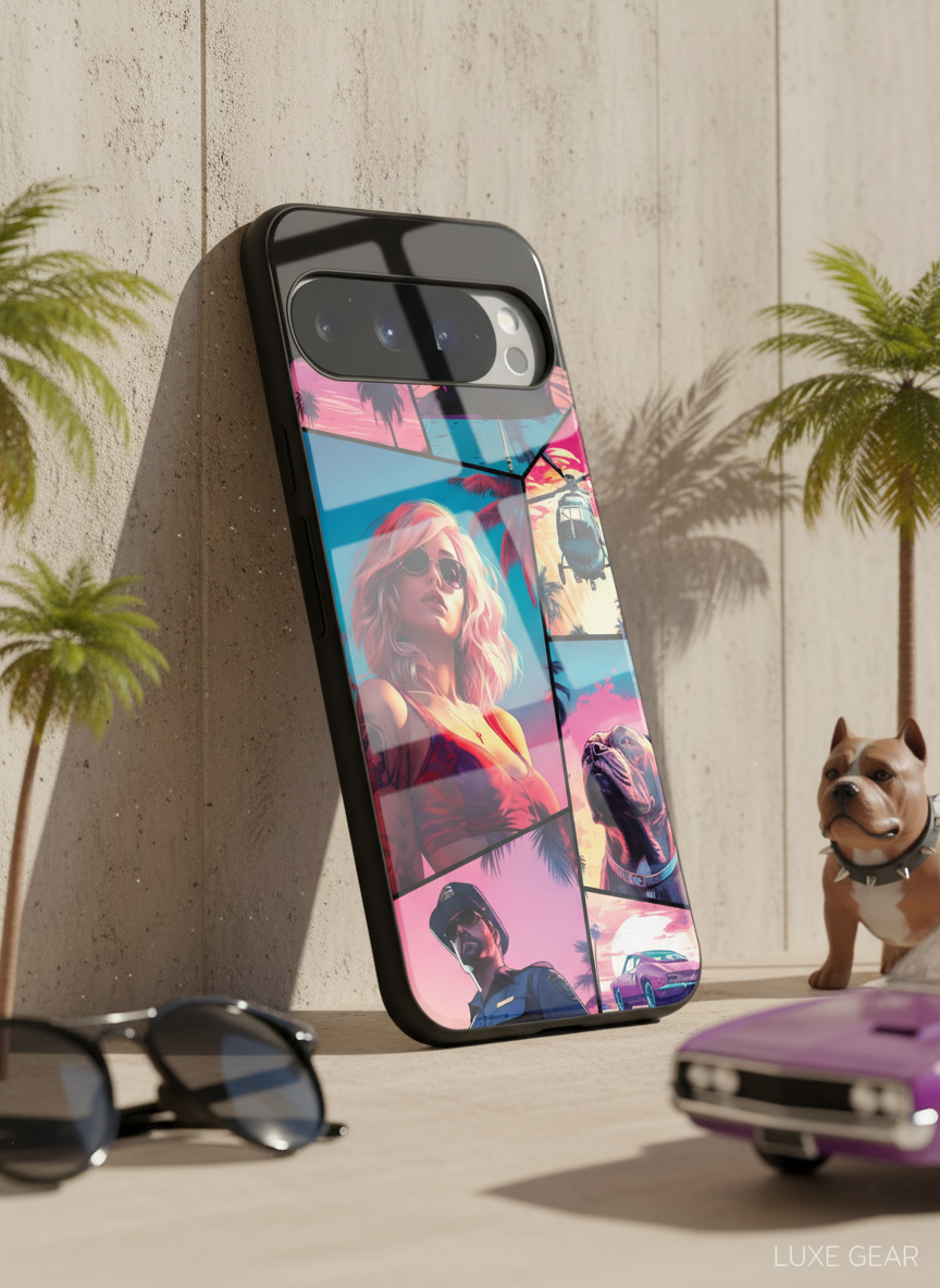 GTA loading Premium Glass Back Cover For Google Pixel 7,8,9,10 Series The Case & Co India