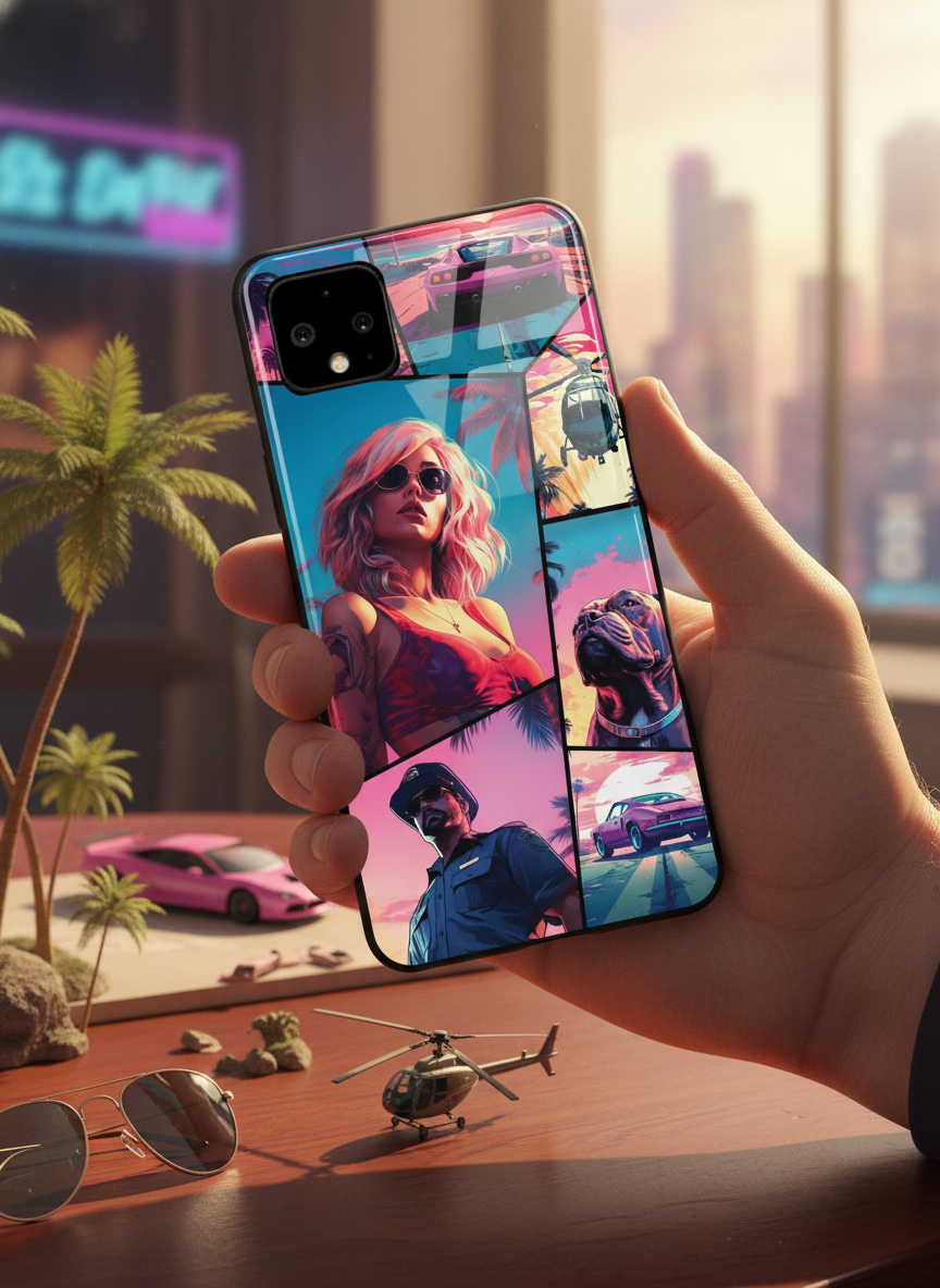 GTA loading Premium Glass Back Cover For Google Pixel 7,8,9,10 Series The Case & Co India