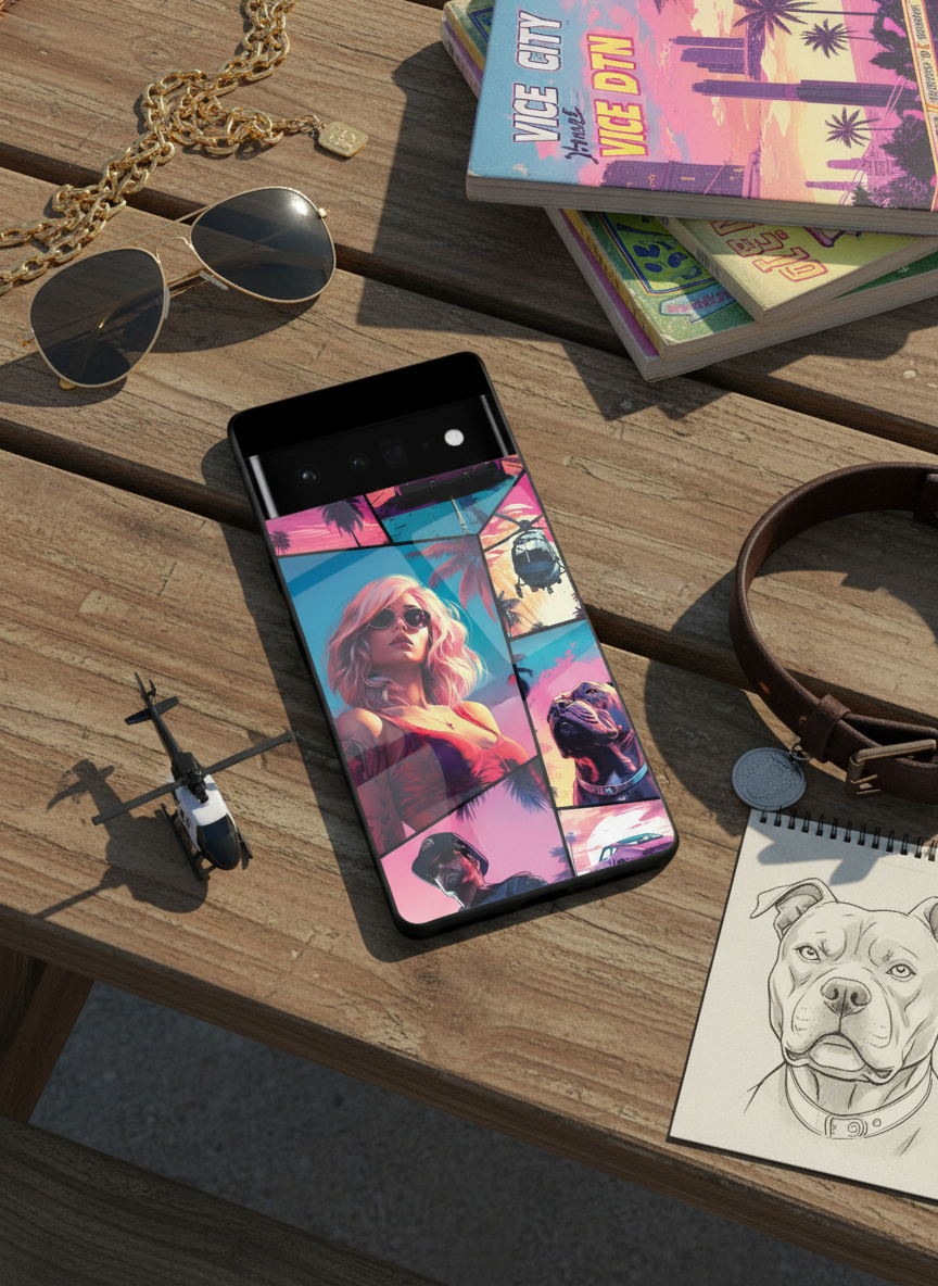 GTA loading Premium Glass Back Cover For Google Pixel 7,8,9,10 Series The Case & Co India