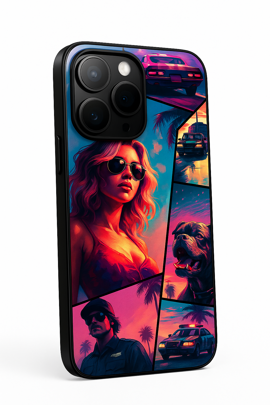 GTA Loading  Premium Glass Back Cover For iPhone 11,12,13,14,15,16,17 Models The Case & Co