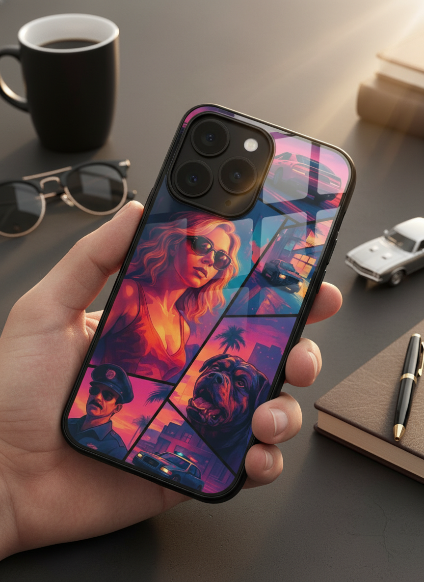 GTA Loading  Premium Glass Back Cover For iPhone 14-17 Models The Case & Co India