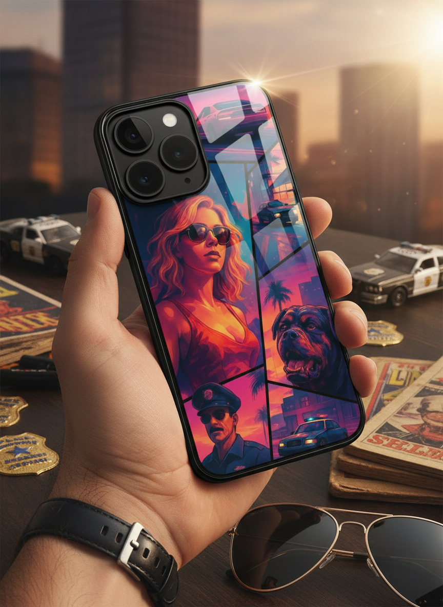 GTA Loading  Premium Glass Back Cover For iPhone 14-17 Models The Case & Co India