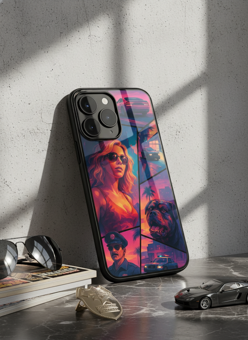 GTA Loading  Premium Glass Back Cover For iPhone 14-17 Models The Case & Co India