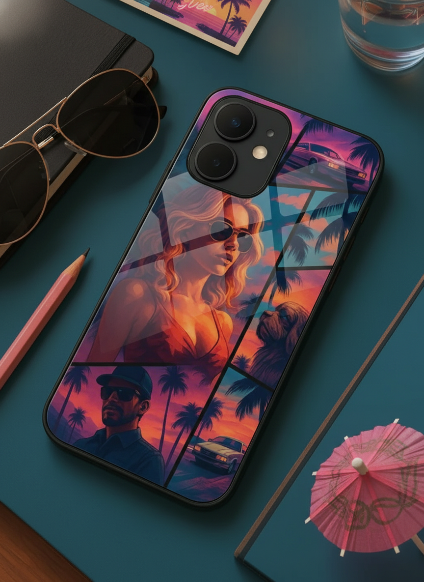 GTA Loading  Premium Glass Back Cover For iPhone 14-17 Models The Case & Co India