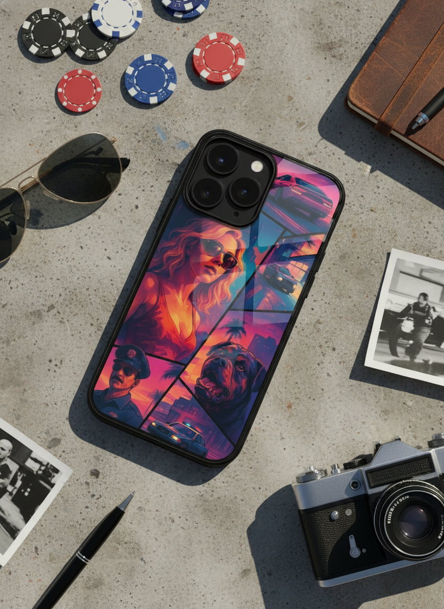 GTA Loading  Premium Glass Back Cover For iPhone 14-17 Models The Case & Co India