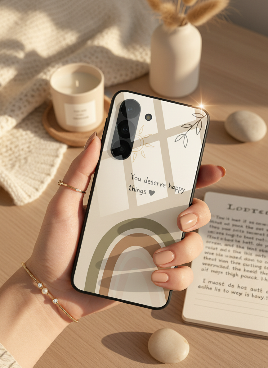 Happy Things Premium Glass Back Cover For Galaxy S Series The Case & Co India