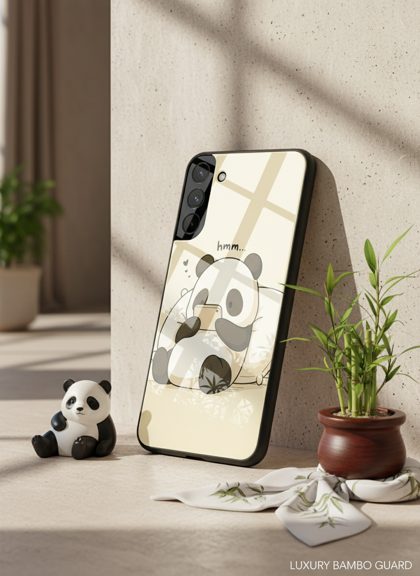 Hmm Panda Premium Glass Back Cover For Galaxy S Series The Case & Co India