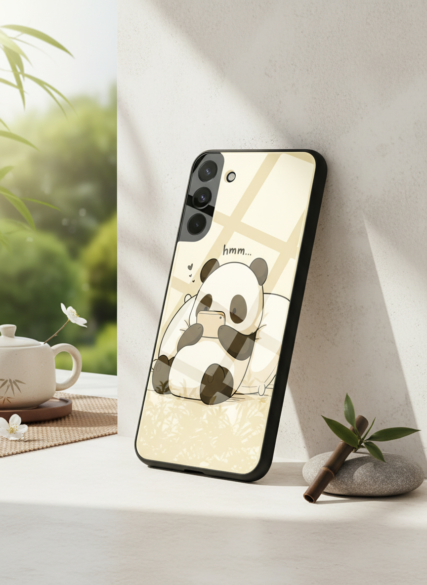 Hmm Panda Premium Glass Back Cover For Galaxy S Series The Case & Co India