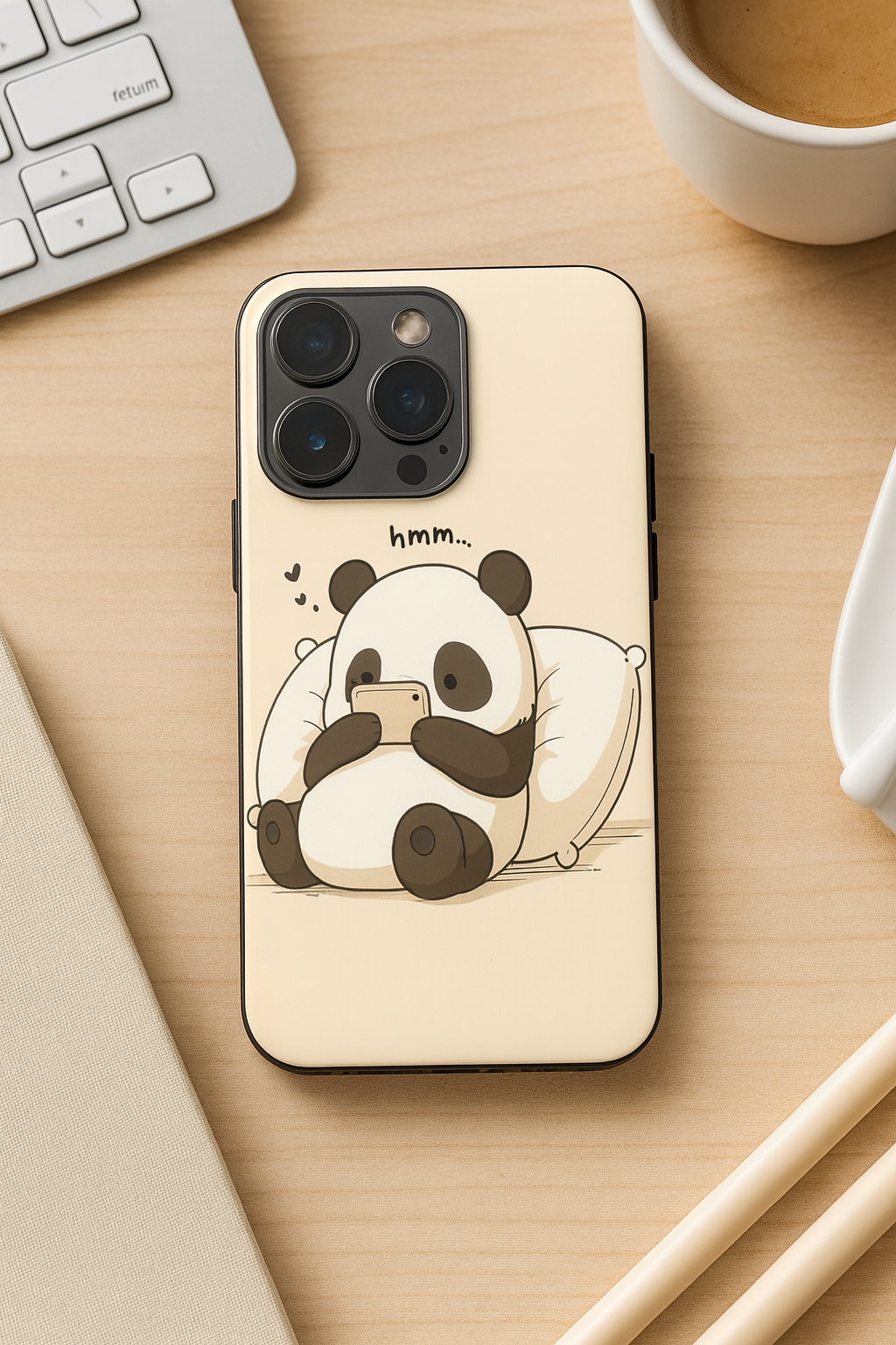 Hmm Panda Premium Glass Back Cover For iPhone 11,12,13,14,15,16,17 Models The Case & Co