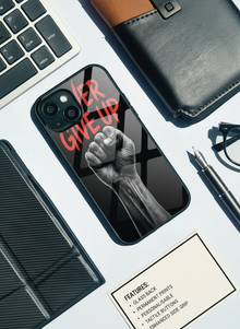 Iron Will Mono Frame Glass Back Cover For iPhone 14-17 Models
