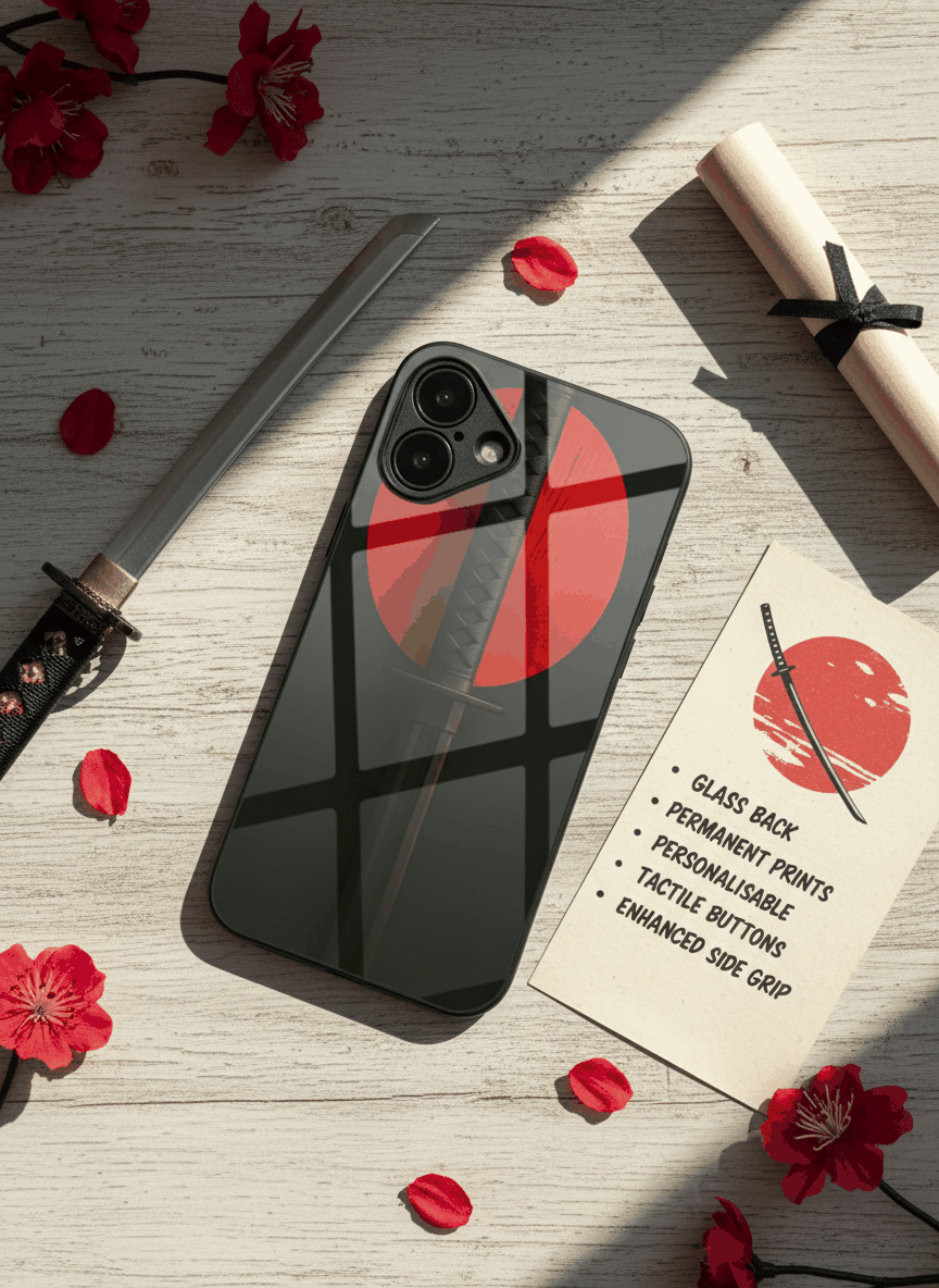 Katana Abstract Shot Glass Back Cover For iPhone 11-17 The Case & Co