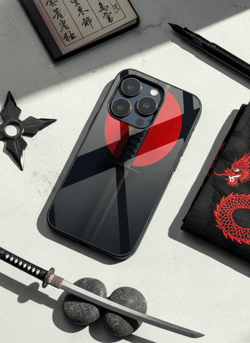 Katana Abstract Shot Glass Back Cover For iPhone 11-17 The Case & Co
