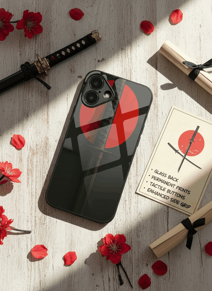 Katana Abstract Shot Glass Back Cover For iPhone 11-17 The Case & Co