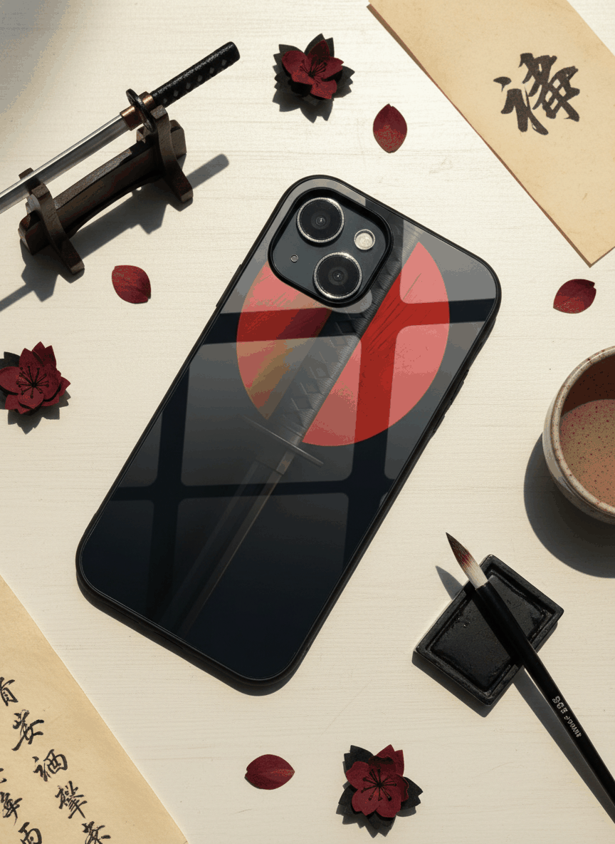 Katana Abstract Shot Glass Back Cover For iPhone 11-17 The Case & Co