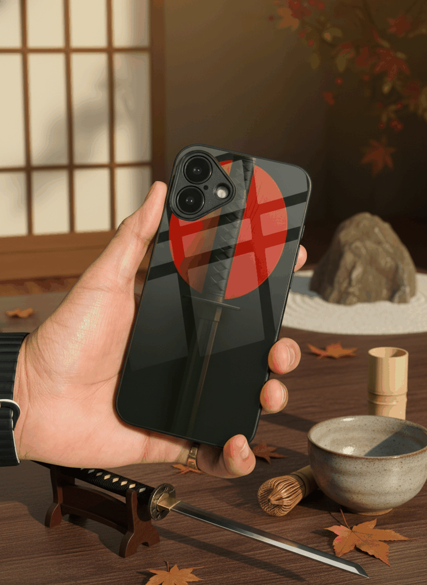 Katana Abstract Shot Glass Back Cover For iPhone 11-17 The Case & Co