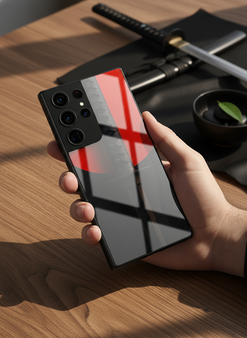 Katana Shot Abstract Premium Glass Back Cover For Galaxy S Series The Case & Co India