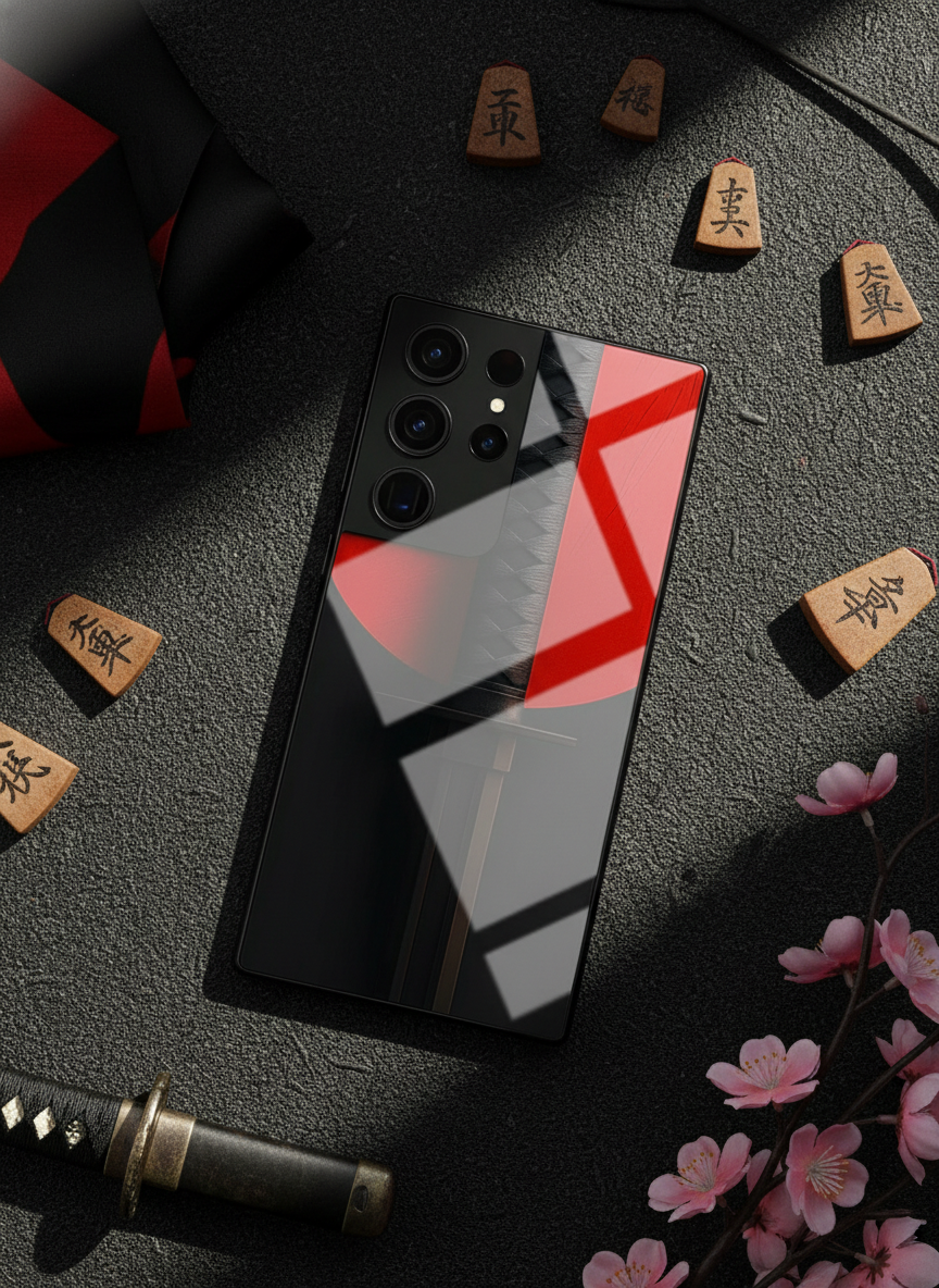 Katana Shot Abstract Premium Glass Back Cover For Galaxy S Series The Case & Co India