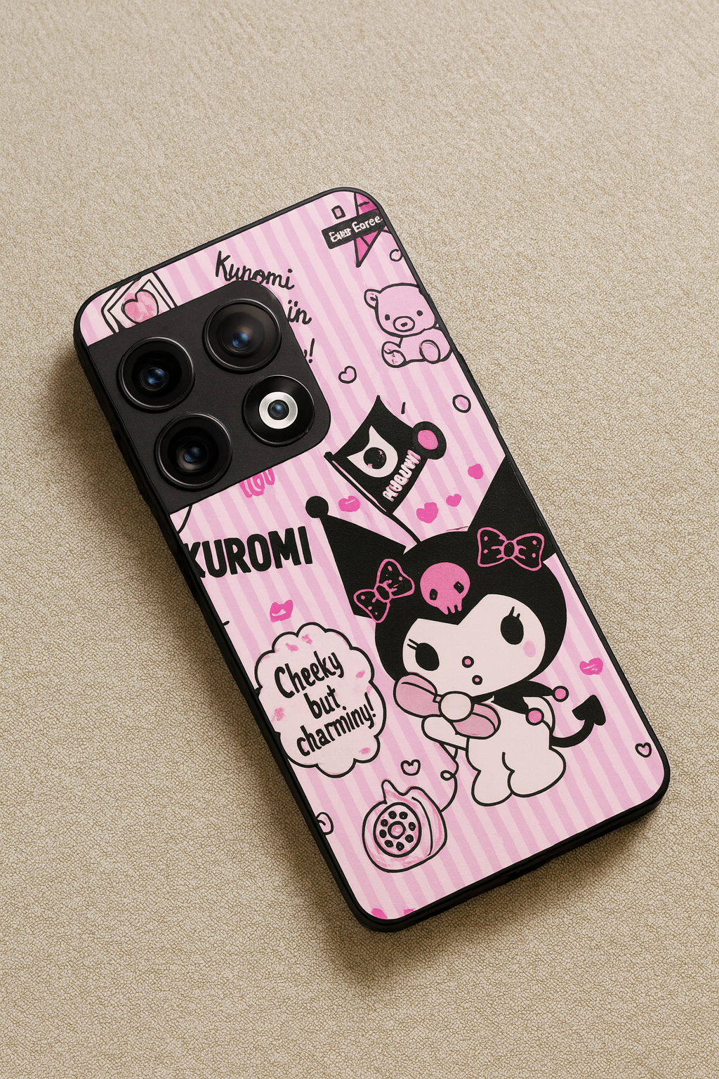 Kuromi Cat Glass Back Cover For One Plus 13, 12, 11, 10 The Case & Co India