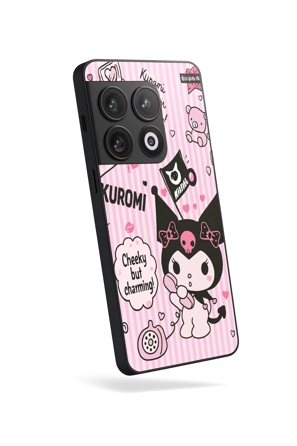 Kuromi Cat Glass Back Cover For One Plus 13, 12, 11, 10 The Case & Co India