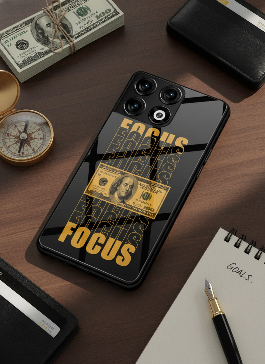 Level Up Focus Premium Glass Back Cover For One Plus 13, 12, 11, 10 The Case & Co India