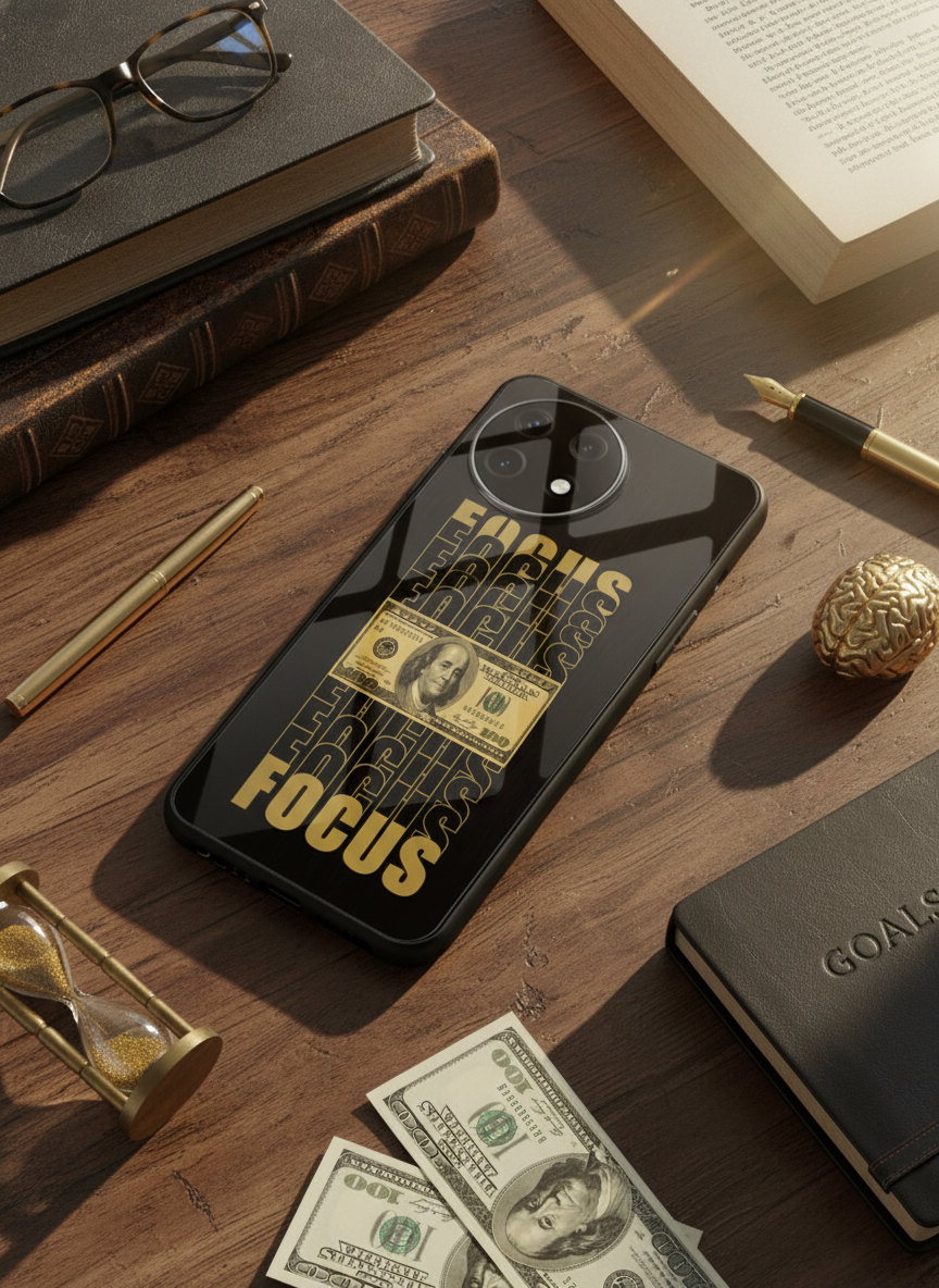 Level Up Focus Premium Glass Back Cover For One Plus 13, 12, 11, 10 The Case & Co India