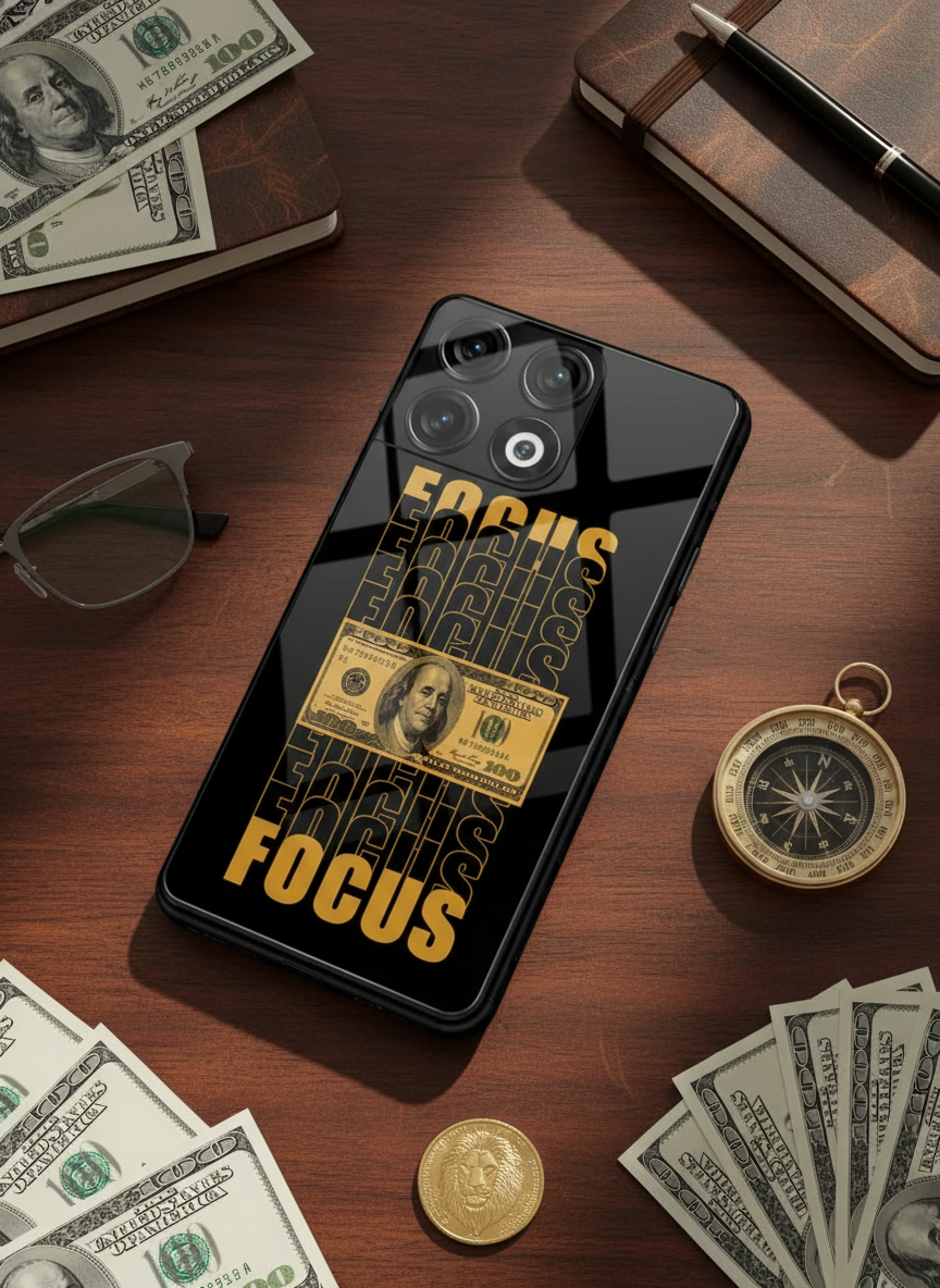 Level Up Focus Premium Glass Back Cover For One Plus 13, 12, 11, 10 The Case & Co India
