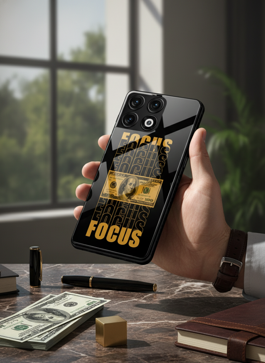 Level Up Focus Premium Glass Back Cover For One Plus 13, 12, 11, 10 The Case & Co India
