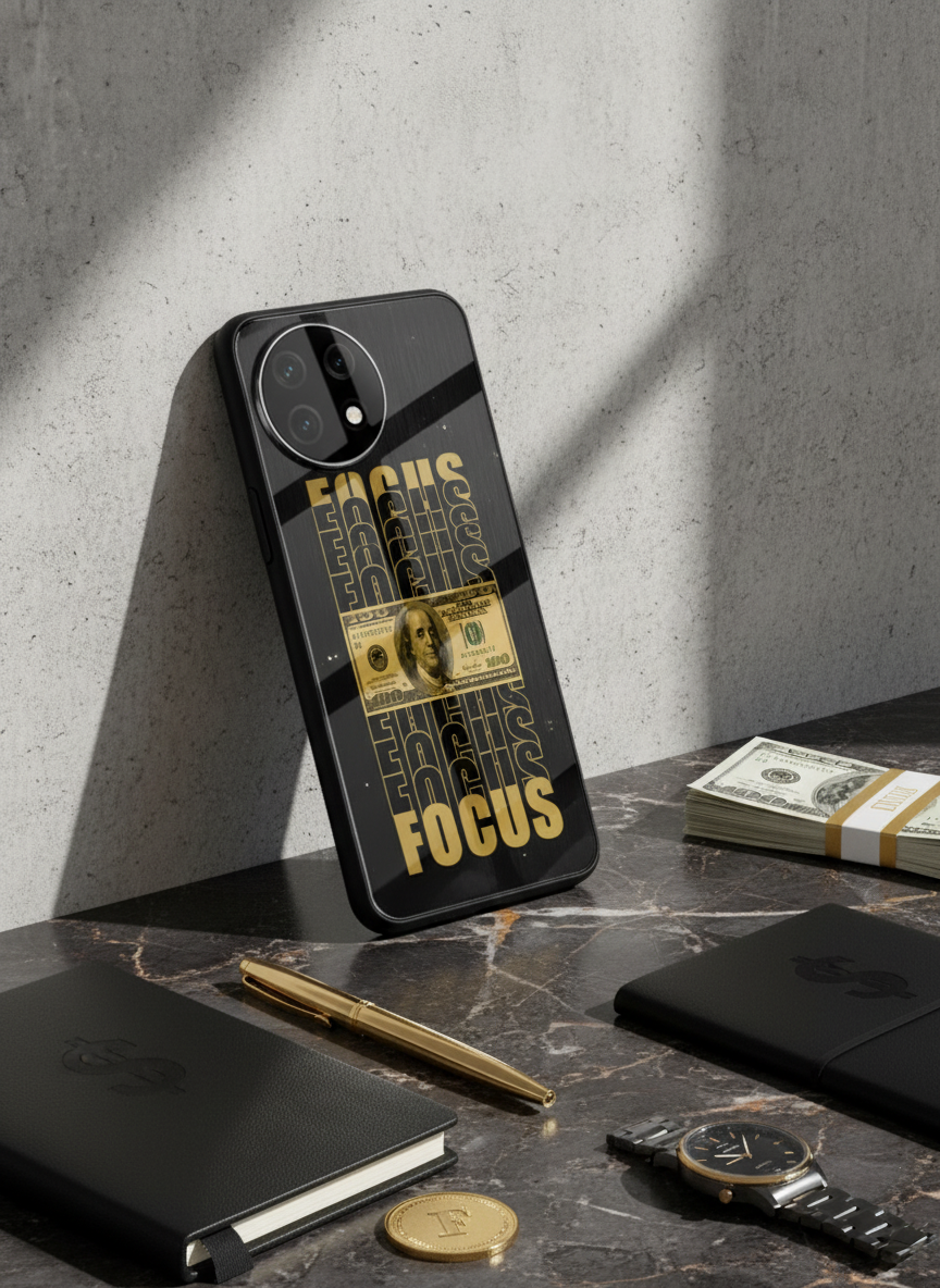 Level Up Focus Premium Glass Back Cover For One Plus 13, 12, 11, 10 The Case & Co India
