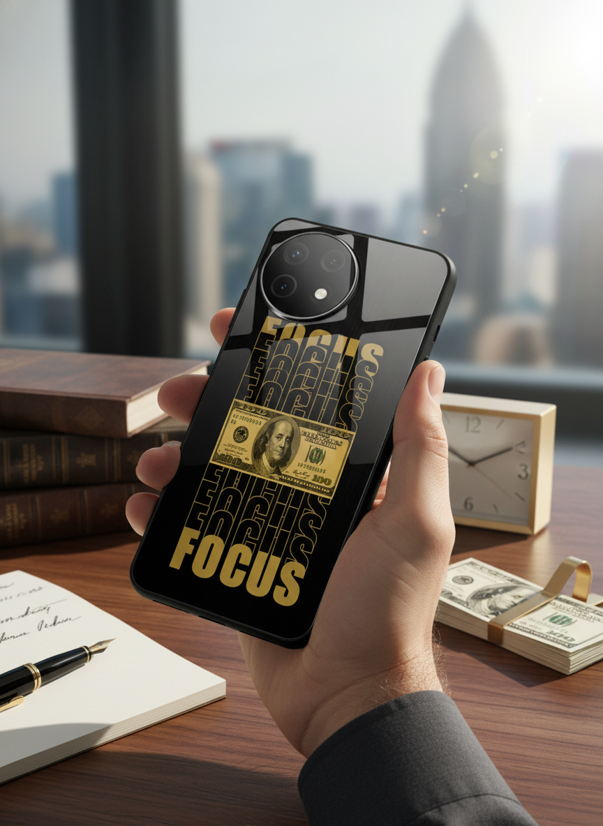 Level Up Focus Premium Glass Back Cover For One Plus 13, 12, 11, 10 The Case & Co India