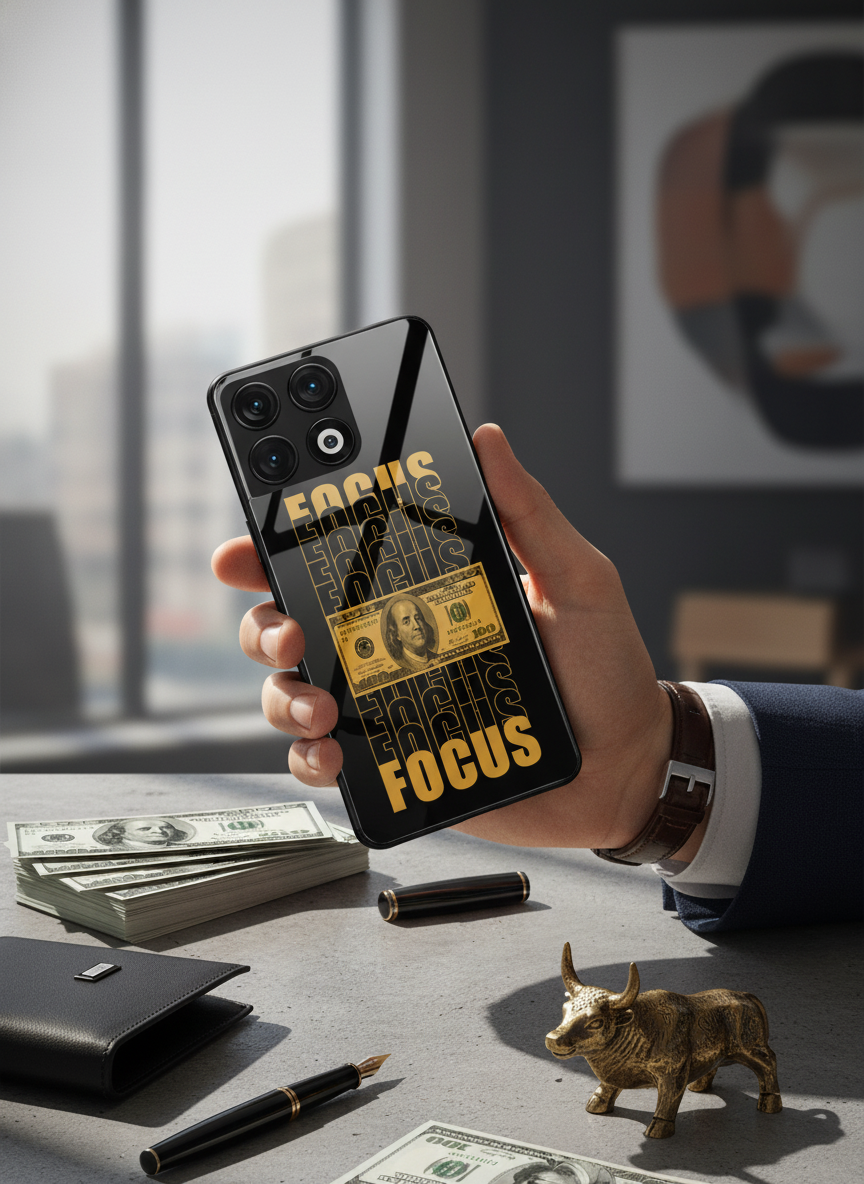 Level Up Focus Premium Glass Back Cover For One Plus 13, 12, 11, 10 The Case & Co India