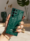 Line Art Lady Premium Glass Back Cover For Galaxy S Series The Case & Co India