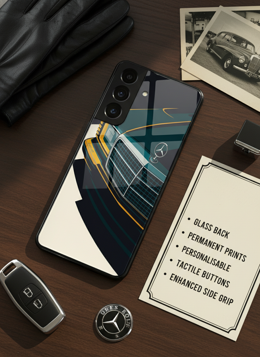 Minimal Car Sketch Premium Glass Back Cover For Galaxy S Series The Case & Co India