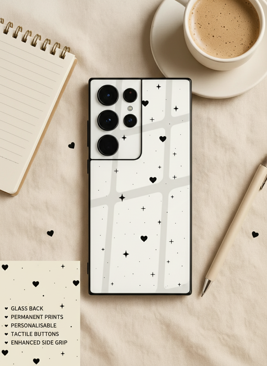 Minimal Love Premium Glass Back Cover For Galaxy S Series The Case & Co India