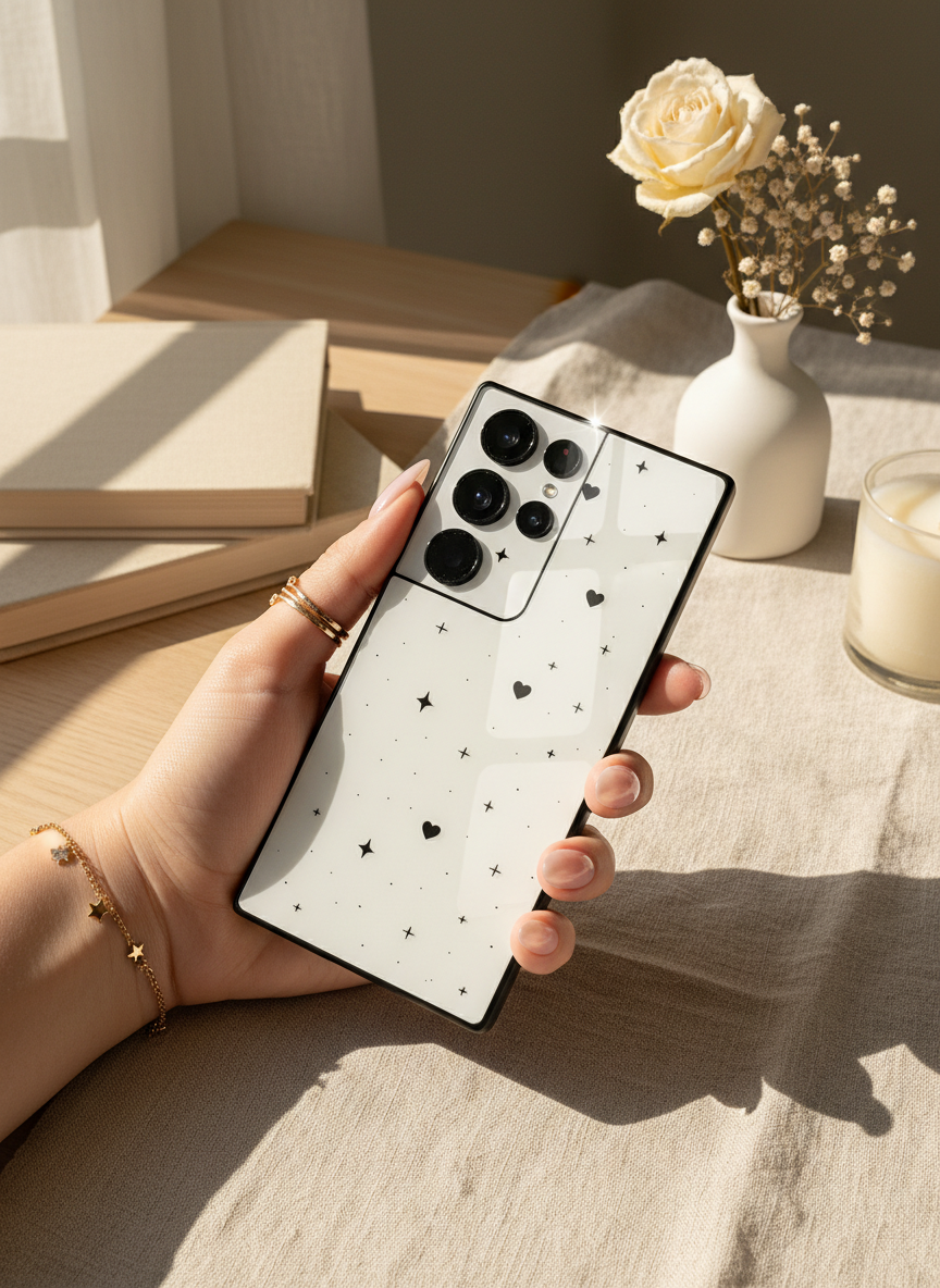 Minimal Love Premium Glass Back Cover For Galaxy S Series The Case & Co India