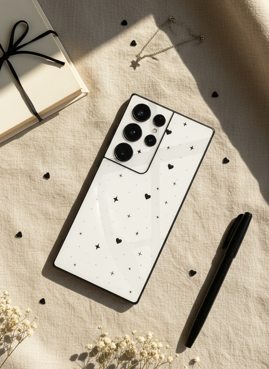 Minimal Love Premium Glass Back Cover For Galaxy S Series The Case & Co India